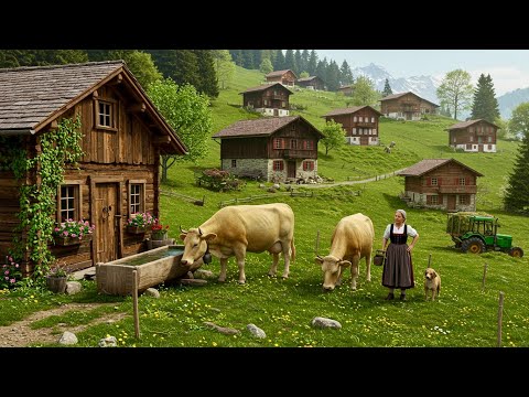 Switzerland Countryside life - Relaxing walk in the  most beautiful Swiss villages