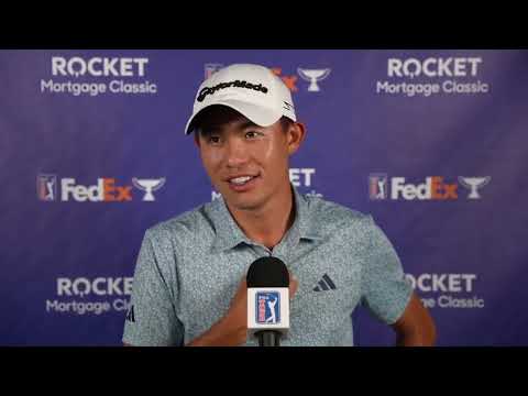 Collin Morikawa Sunday Flash Interview 2023 Rocket Mortgage Classic