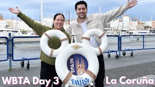 Disney Fantasy Westbound Transatlantic Cruise 2025 | Day 3 | Rainy La Coruña & A Night Stuck in Port