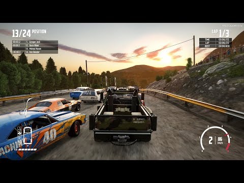 Wreckfest - Wardigger at Vale Falls Circuit Gameplay [Holiday Update]