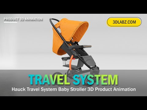 Hauck Travel System 3 in 1 Kinderwagen 3D Produktanimation