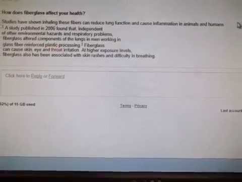 Dangers of fiberglass