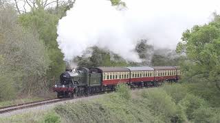 West Somerset Railway Crew Refresher trains in 2021with 2-6-0 9351