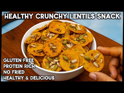Crispy Gluten-Free High Protein Lentil Crackers Recipe | Healthy Tasty Guilt-free Snack