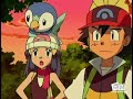 Pokémon DP That One Time Where Dawn Holds Onto Ash Because She Was Scared U U