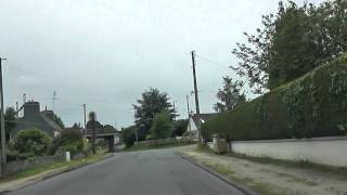 preview picture of video 'Driving Along Rue du Gén de Gaulle & Rue de Kerdanet, Plouaret, Brittany, France 17th June 2012'