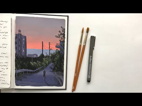 silent street | acrylic painting