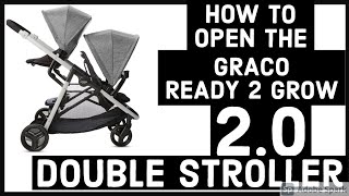 How to OPEN the GRACO Ready2Grow Click Connect Double Stroller 2.0 | @gracobaby @NewellBrands