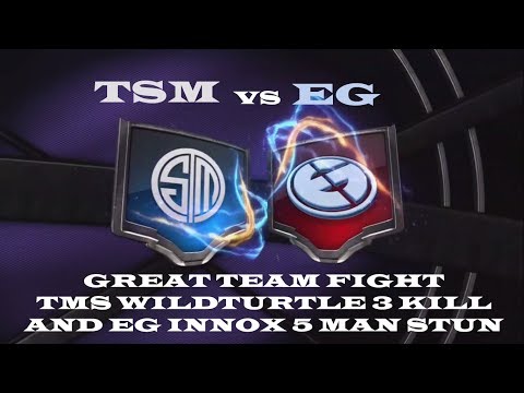 EG vs TSM great teamfight - TSM Wildturtle triple kill and EG Innox Jax 5 man stun - NA LCS Summer S