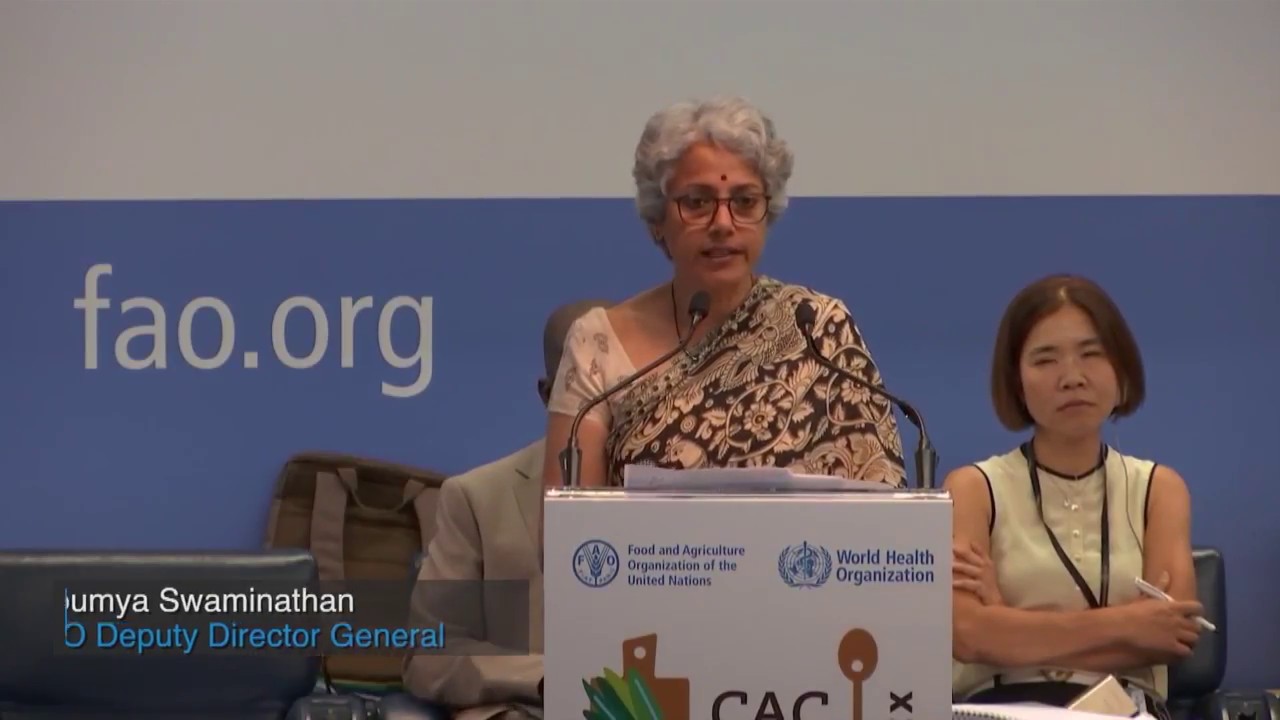 WHO Deputy Director-General Soumya Swaminathan at the Codex Alimentarius Commission
