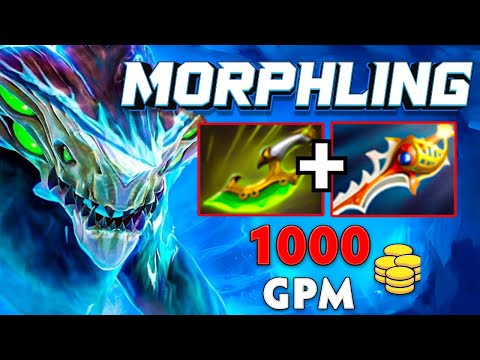 1000GPM Morphling 27Kills Farm Machine🔥Divine Rapier + Swift Blink in 5K MMR