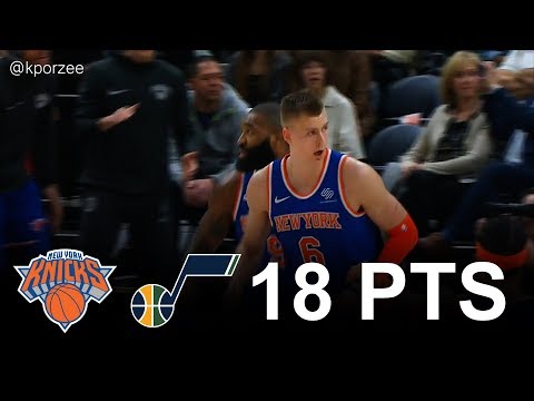 Kristaps Porzingis Full Highlights 2018.01.19 at Jazz - 18 Pts, 2 Rebs