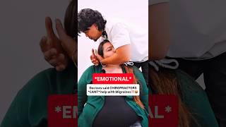 This NECK CRACK brought out TEARS‼️ #chiropractic #backpain #neckpain #trending