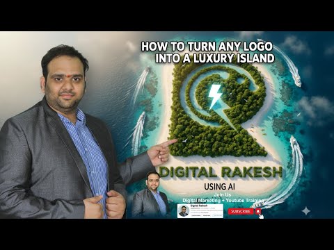 ఏ Logoని అయినా Luxury Islandగా ఎలా Convert చేయాలి  AIతో Luxury Logo Island Design Tutorial Telugu