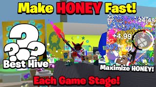 How To Make MORE Honey As Early, Mid, End Game FAST! (maximize honey) (Bee Swarm Simulator)