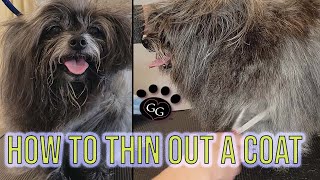 How to Thin Out a Coat - Thinning Out / Thinning Down a Coat - De-Puffing a Coat - Gina