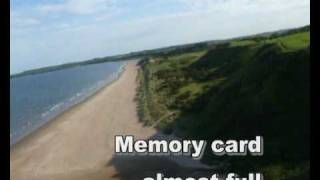preview picture of video 'Paragliding Lunan North Sea Cliff 'feet wet''