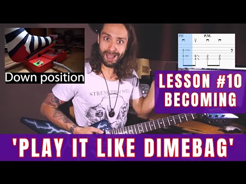 'PLAY IT LIKE DIMEBAG' LESSON #10 - PANTERA BECOMING FULL SONG lesson by Attila Voros (lev: 4/10)