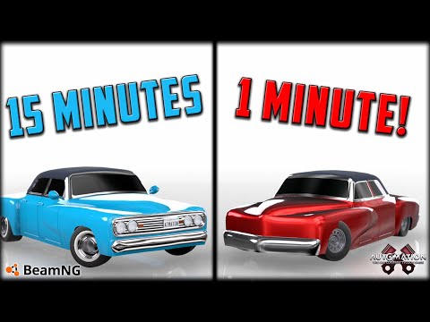 Building A Car In 15 Minutes, 5 Minutes, 1 Minute! Automation - BeamNG
