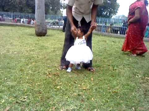 Arshitha Vijayan walking in the park