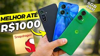 TOP 7 MELHORES Celulares até R$1000 CUSTO-BENEFÍCIO em 2025!!! - BOM e BARATO