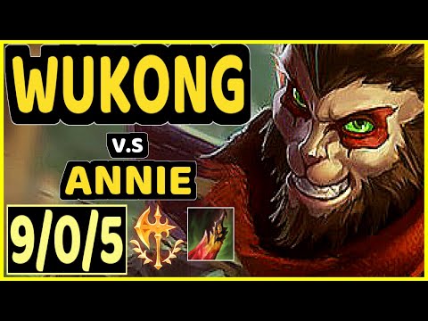 DHOKLA (WUKONG) vs ANNIE - 9/0/5 KDA TOP CHALLENGER GAMEPLAY - NA