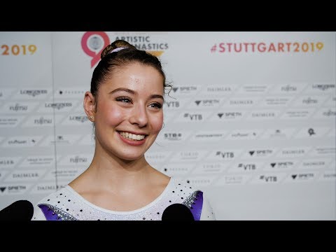 Ana Padurariu (CAN) Interview 2019 Worlds Stuttgart - Balance Beam Final