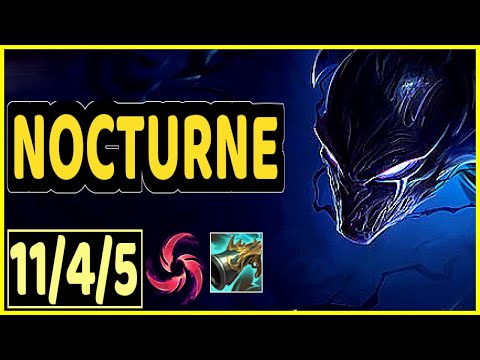 NOCTURNE VS NAUTILUS - 11/4/5 KDA JUNGLE GAMEPLAY