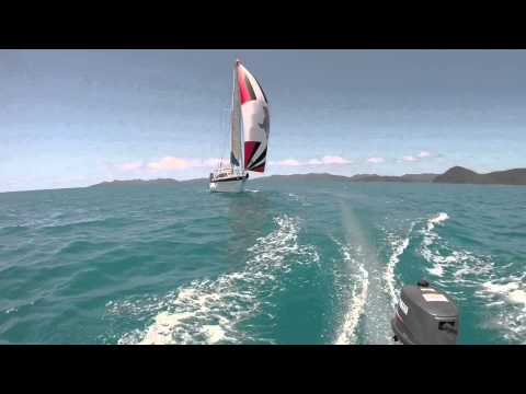 Sailing in 5 to 10 knots with asymmetrical spinnaker