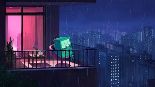 night rain in lofi city - calm your anxiety [ chill beats to work/relax to ]