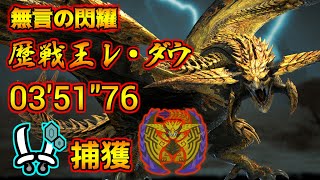 【 MHWilds / PS5 】無言の閃耀 歴戦王 レ・ダウ 双剣 ソロ 捕獲 オトモなし 03'51"76 / Arch Tempered Rey Dau Dual Blades solo