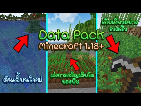 พี่เอ็ม - Minecraft Data pack 1.18+ | 5 data packs that will make Minecraft survival more fun to play.