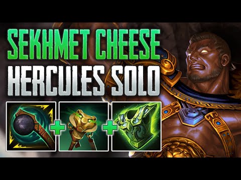 ABUSING SEKHMET'S SCEPTER! Hercules Solo Gameplay (SMITE Ranked Conquest)