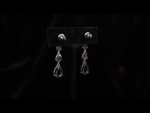 Blue zircon teardrop earrings