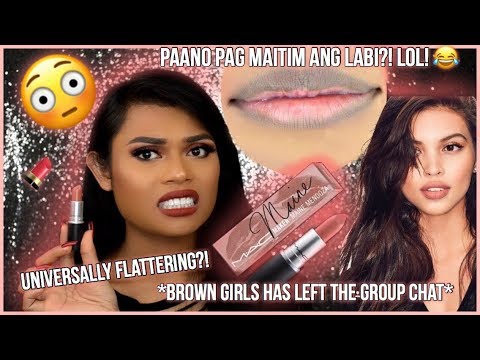 MAINE MENDOZA MAC LIPSTICK REVIEW! ON DARK LIPS! PAANO NAMAN KAMI MGA MORENA?! + GIVEAWAY