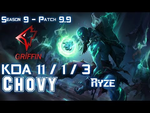 GRF Chovy RYZE vs TALON Mid - Patch 9.9 KR Ranked