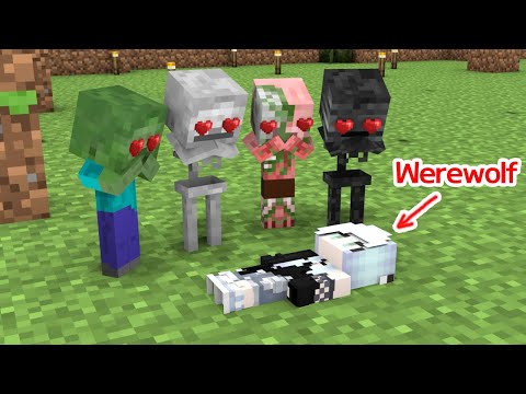 Baby Werewolf Girl and Vampire Boss - Minecraft Animation