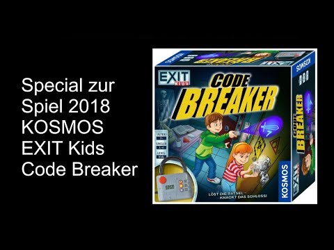 Spielvorstellung: KOSMOS, EXIT Kids Code Breaker -Special zur Spiel 2018 - Die Brettspieltester