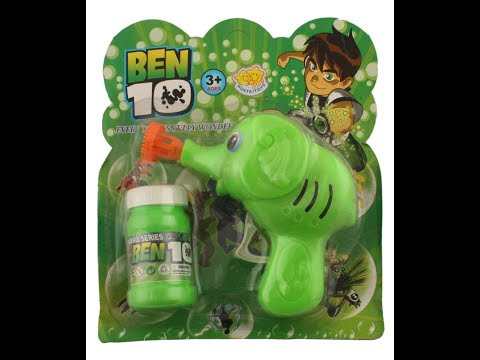 Unboxing of ben10 green elephant manual bubble gun toy