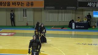 2019 단별검도대회 남자 3단부 64강 - 장종렬 vs 윤한길 [검도V] kendov