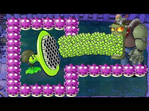 PLANTS VS ZOMBIES HACK || 99 GATLING PEA GLOOM SHROOM VS 9999 TALL NUT ZOMBIE DR.ZOMBOSS BATTLEZ