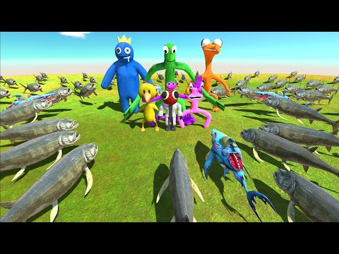 Help Rainbow Friends Defeat All Hypers Xiphactinus - Animal Revolt Battle Simulator