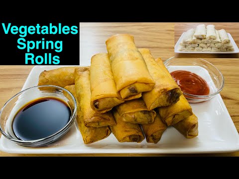 How to make Vegetables Spring Rolls: Easy Homemade Crispy Spring Rolls | Crunchy Spring Rolls Recipe