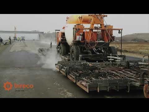 INRECO Remix - incalzire/uscare strat suport pentru asfaltare - Autostrada Transilvaniei A3