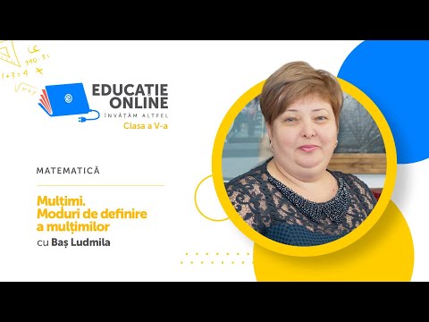 Matematică, Clasa a V-a, Mulțimi. Moduri de definire a mulțimilor
