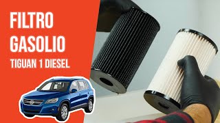 Youtube thumbnail of video "Cambio filtro gasolio Tiguan 1 2.0 TDI ⛽"