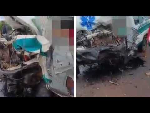 Grave accidente involucra a ambulancia en Canindeyú