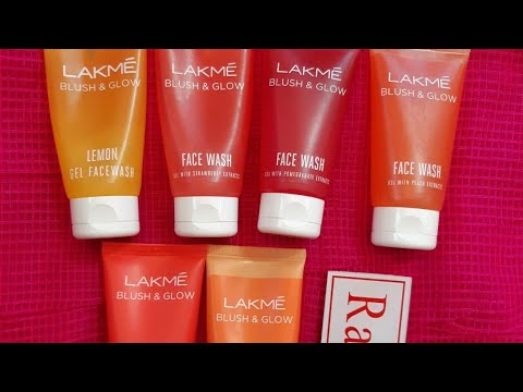 Lakme top 6 blush & glow face wash and lipstic