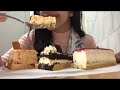 ASMR EATING CAKE Oreofudge Lotusbiscoff Cheesecake
