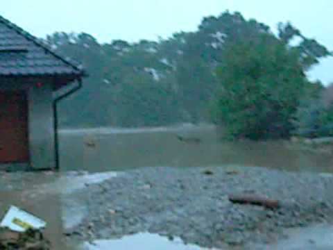 Skutki powodzi - Dziewiętlice 27.06.09